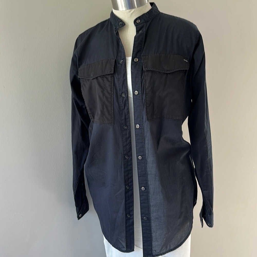 G Star deep navy blue boyfriend shirt lightweight